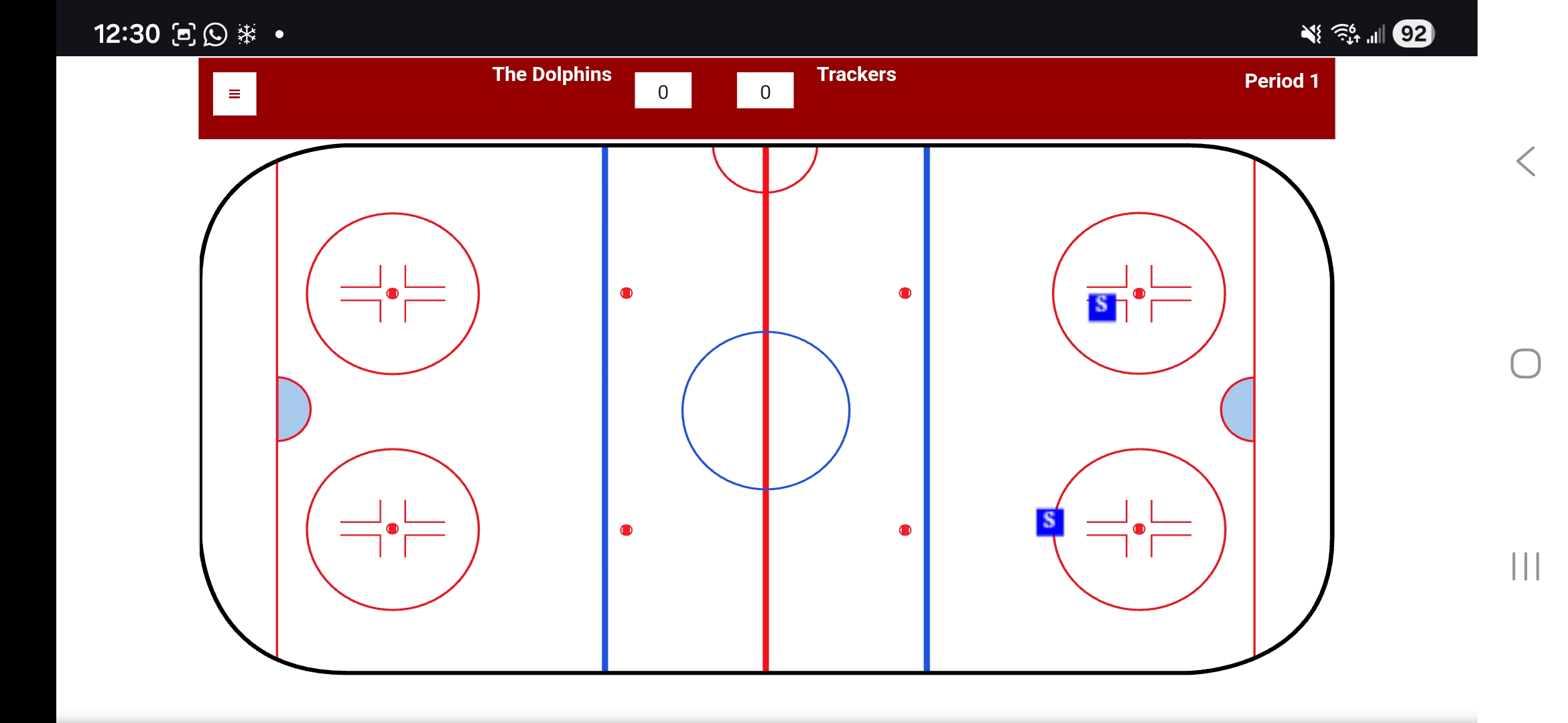 Ice Rink with Event Markers