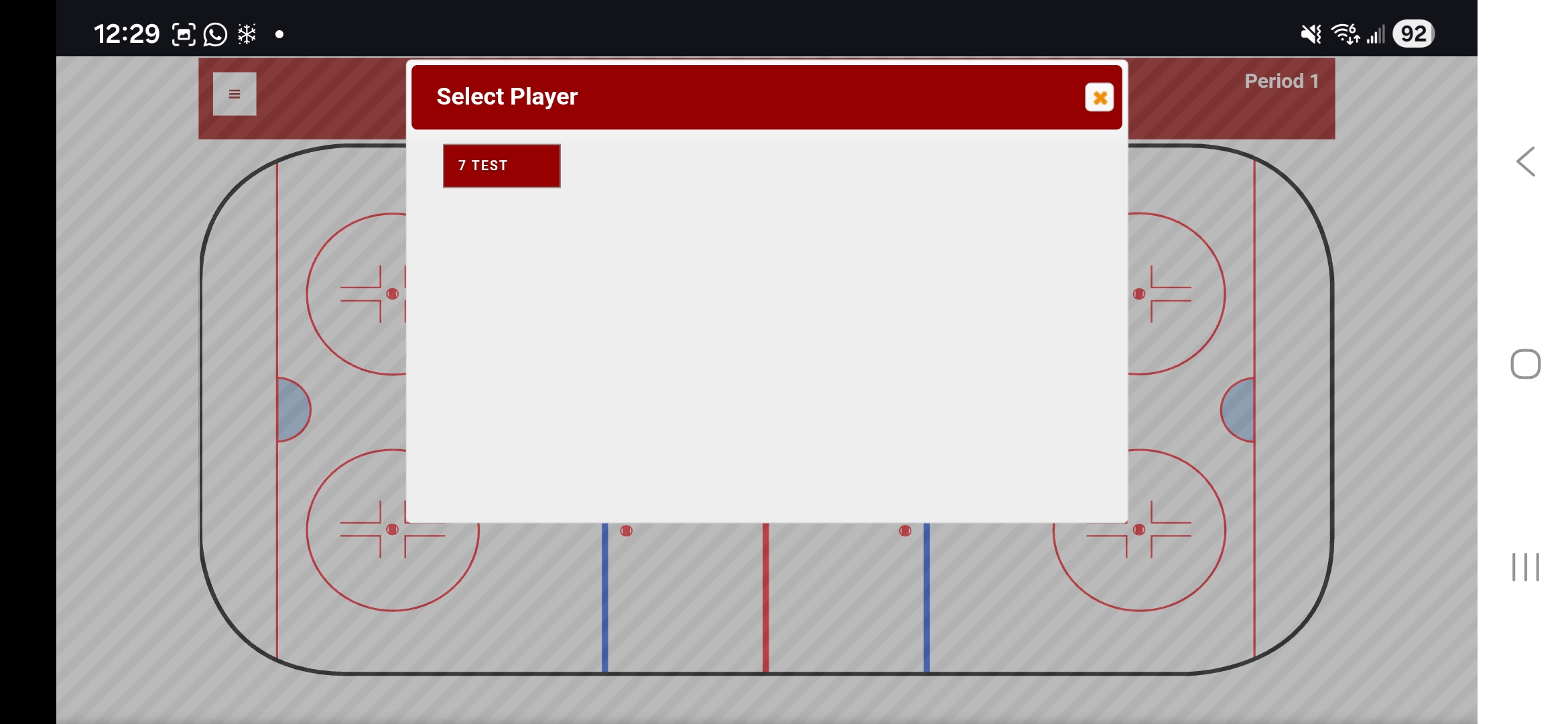 Select Player Modal